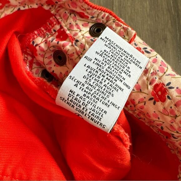 Mini Boden Corduroy Orange Floral Overalls Size 11-12Y - Picture 7 of 9